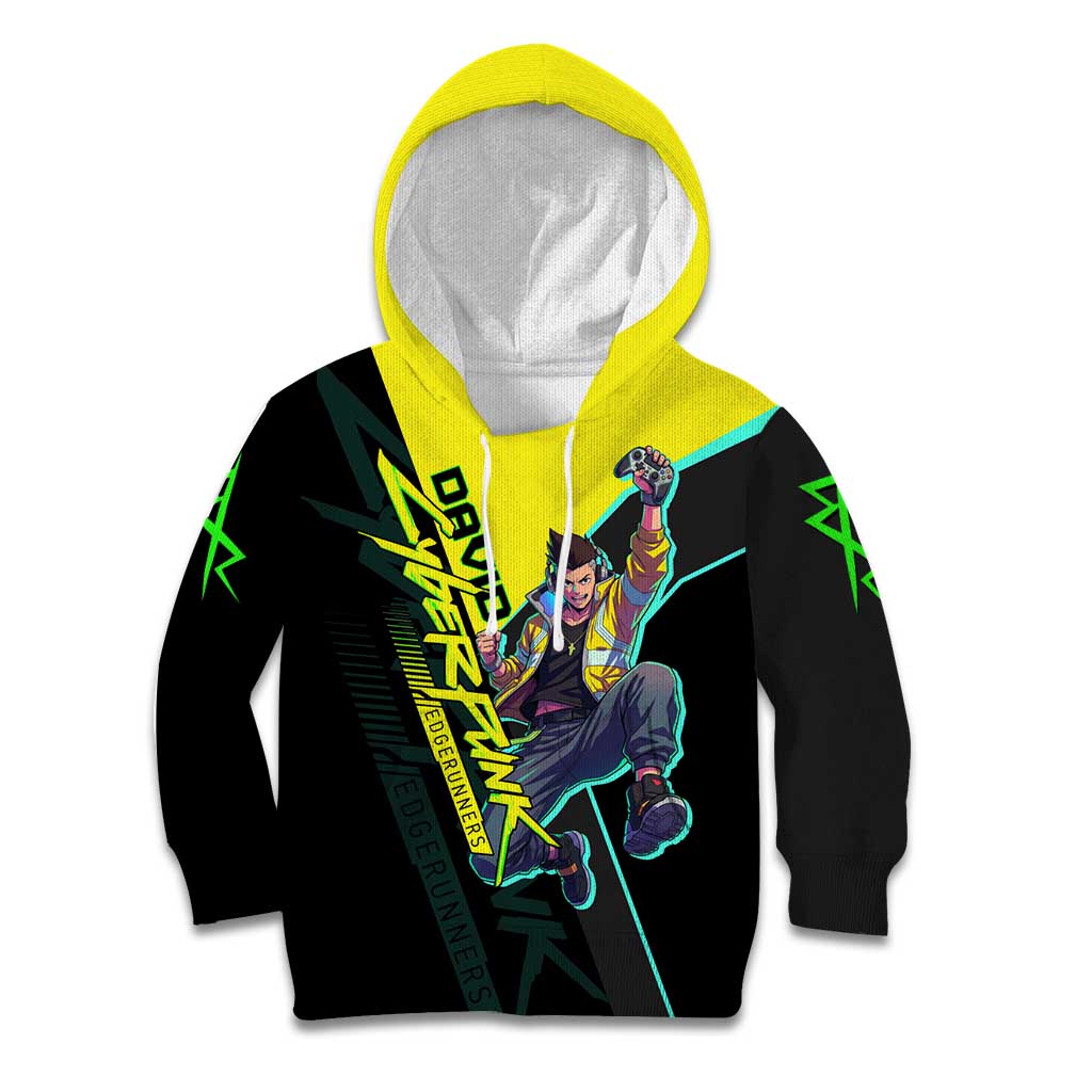David Martinez Cyberpunk Edgerunners Kid Hoodie Futuristic Neon Anime Style