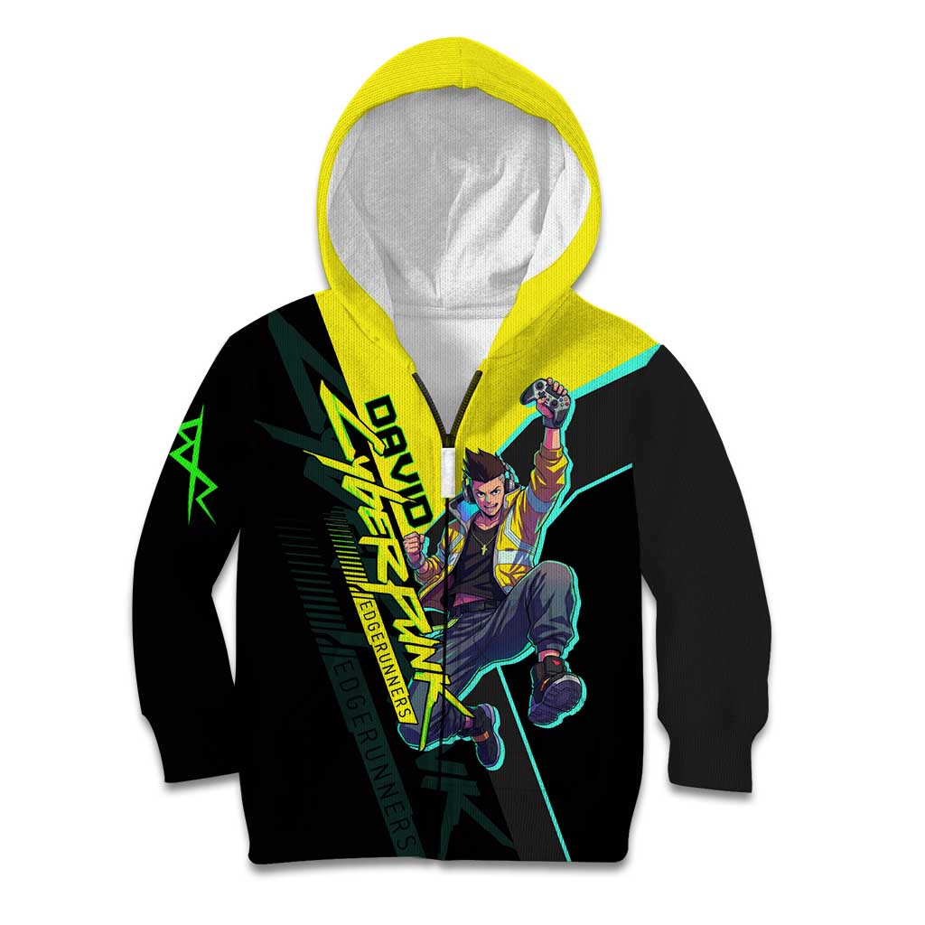 David Martinez Cyberpunk Edgerunners Kid Hoodie Futuristic Neon Anime Style