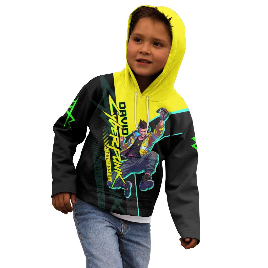 David Martinez Cyberpunk Edgerunners Kid Hoodie Futuristic Neon Anime Style