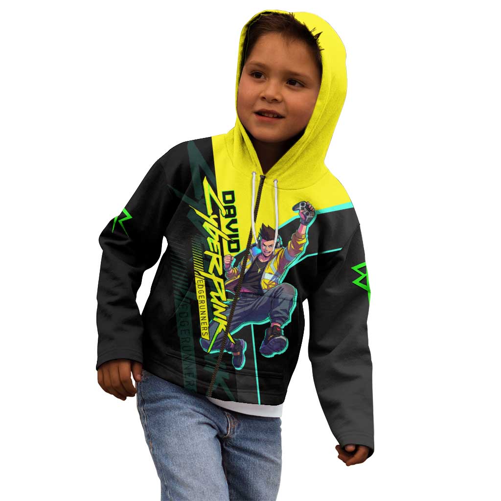 David Martinez Cyberpunk Edgerunners Kid Hoodie Futuristic Neon Anime Style