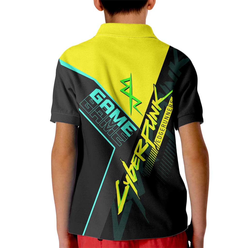 David Martinez Cyberpunk Edgerunners Kid Polo Shirt Futuristic Neon Anime Style