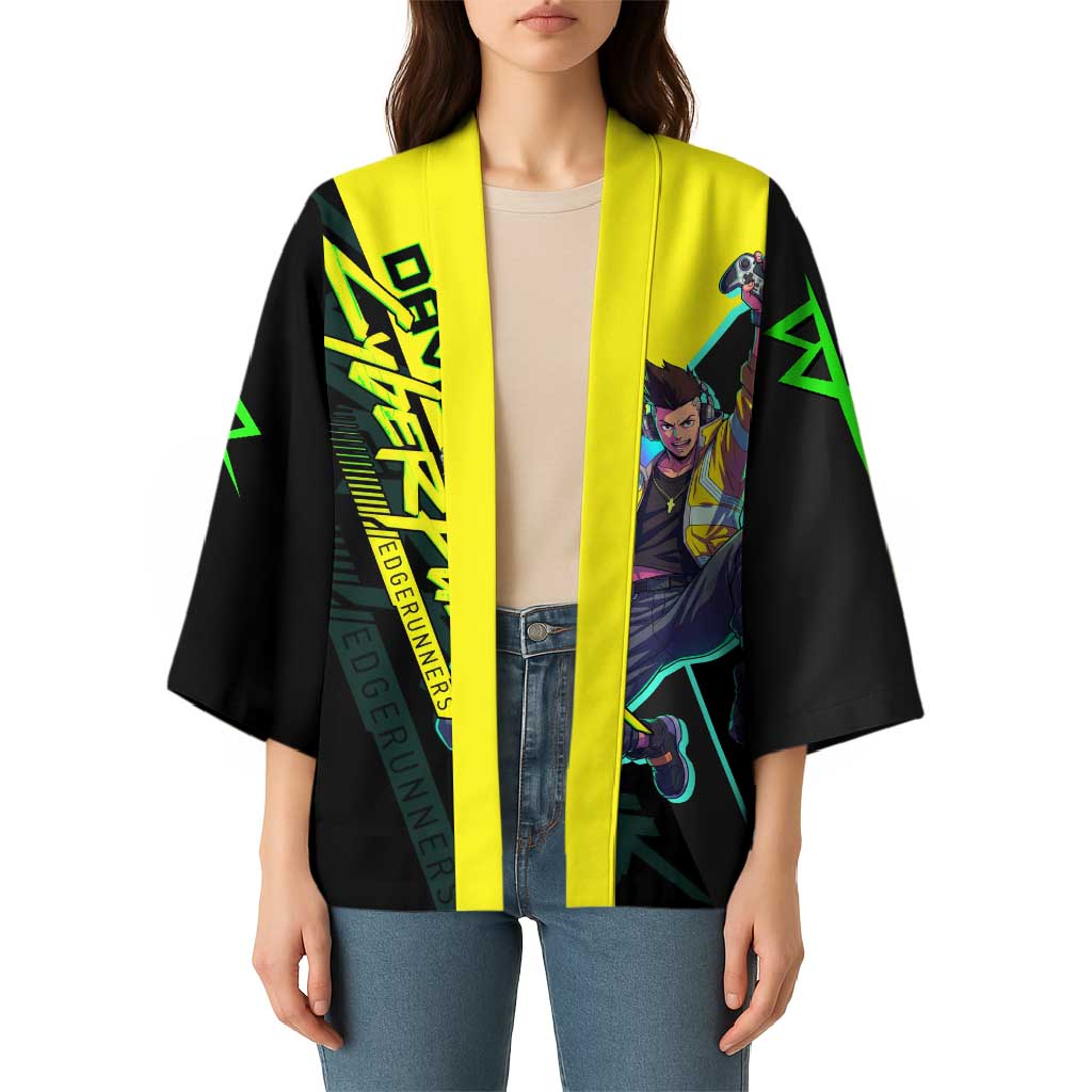 David Martinez Cyberpunk Edgerunners Kimono Futuristic Neon Anime Style