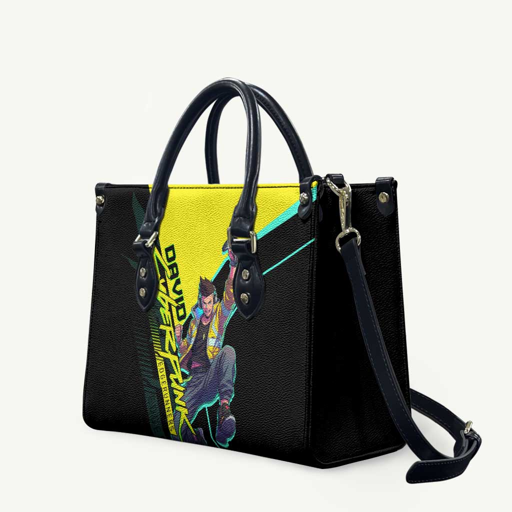 David Martinez Cyberpunk Edgerunners Leather Bag Futuristic Neon Anime Style
