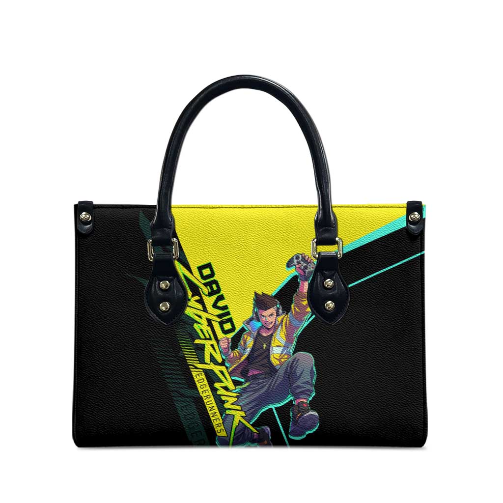 David Martinez Cyberpunk Edgerunners Leather Bag Futuristic Neon Anime Style