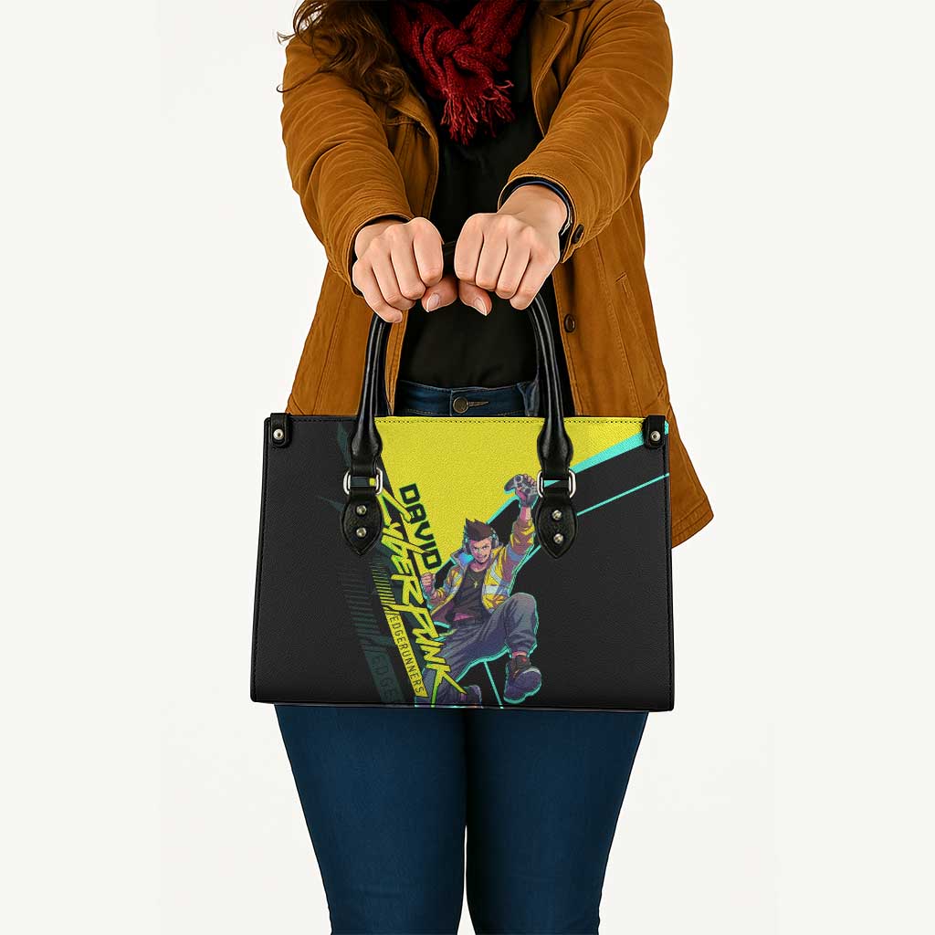 David Martinez Cyberpunk Edgerunners Leather Bag Futuristic Neon Anime Style