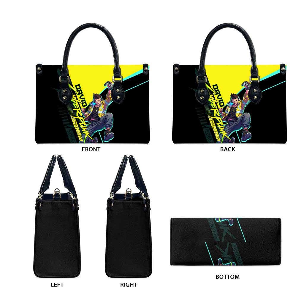 David Martinez Cyberpunk Edgerunners Leather Bag Futuristic Neon Anime Style