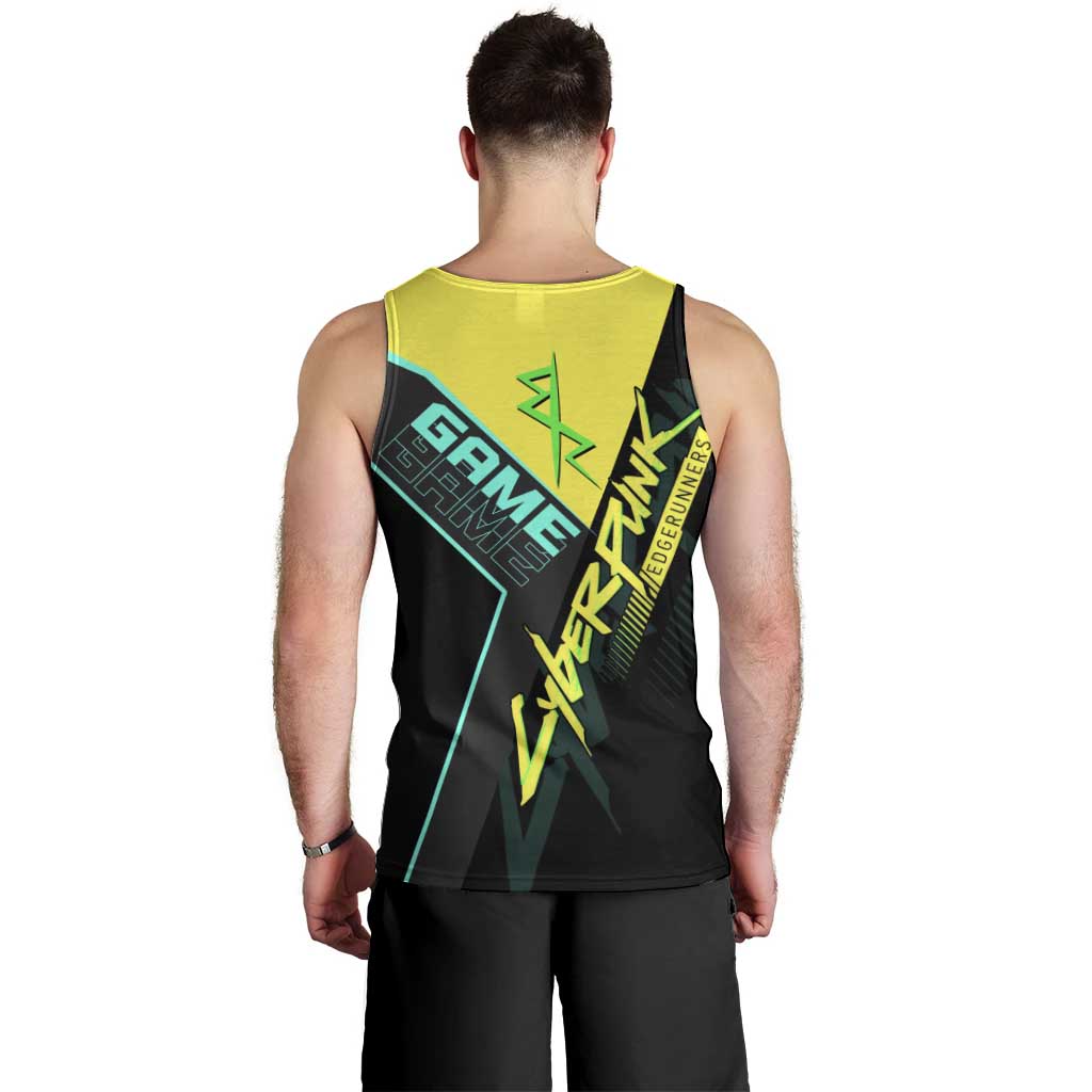 David Martinez Cyberpunk Edgerunners Men Tank Top Futuristic Neon Anime Style
