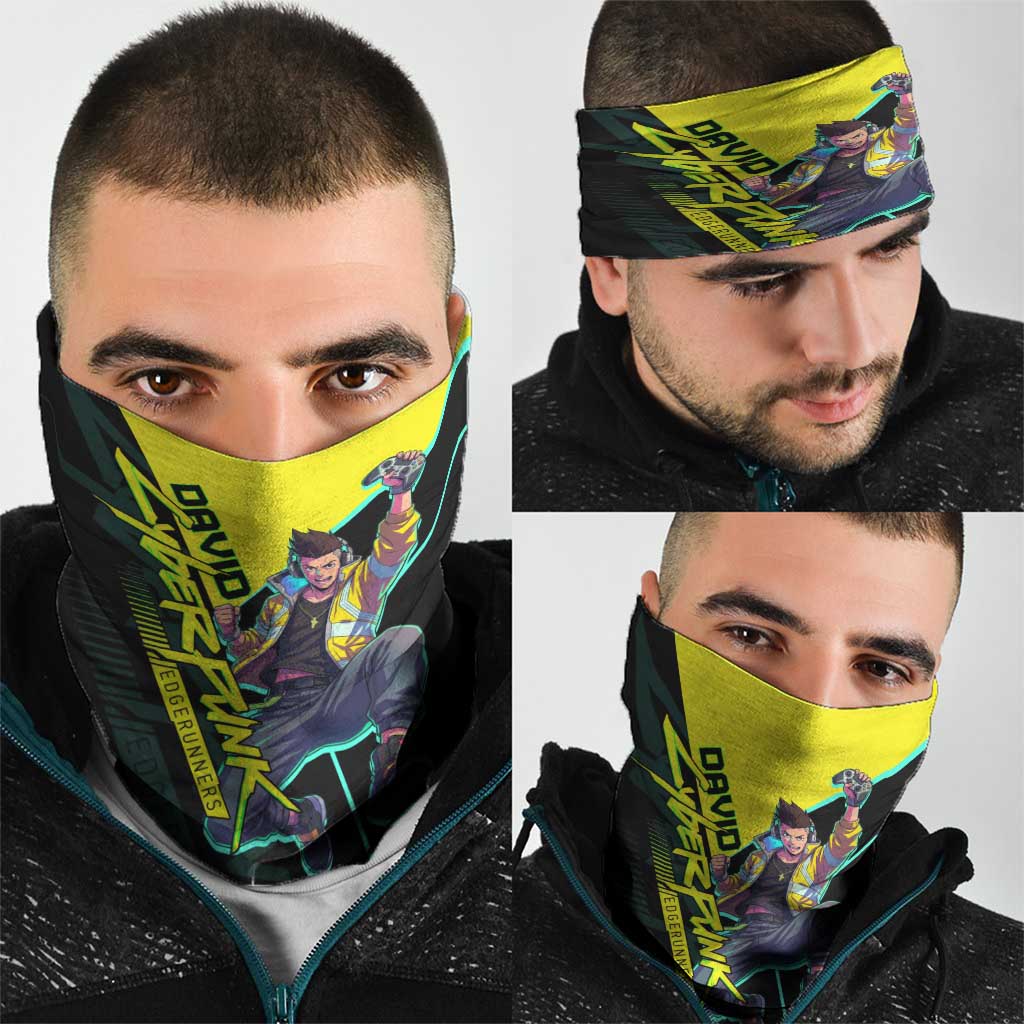 David Martinez Cyberpunk Edgerunners Neck Gaiter Futuristic Neon Anime Style