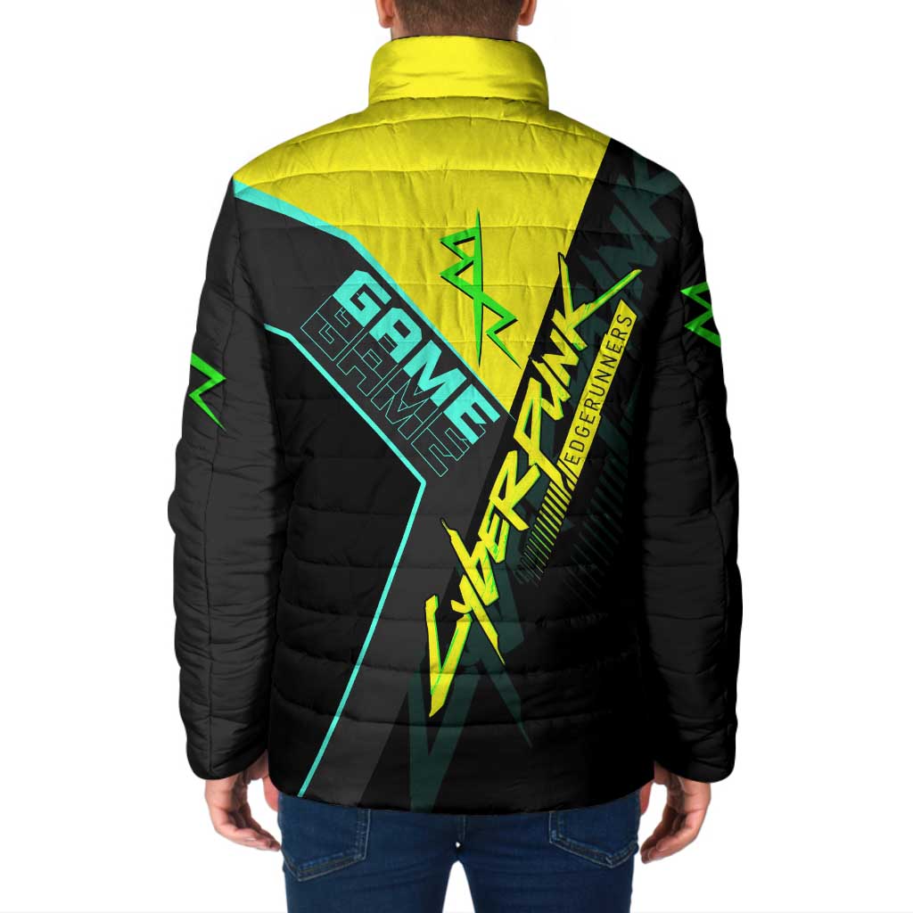 David Martinez Cyberpunk Edgerunners Padded Jacket Futuristic Neon Anime Style