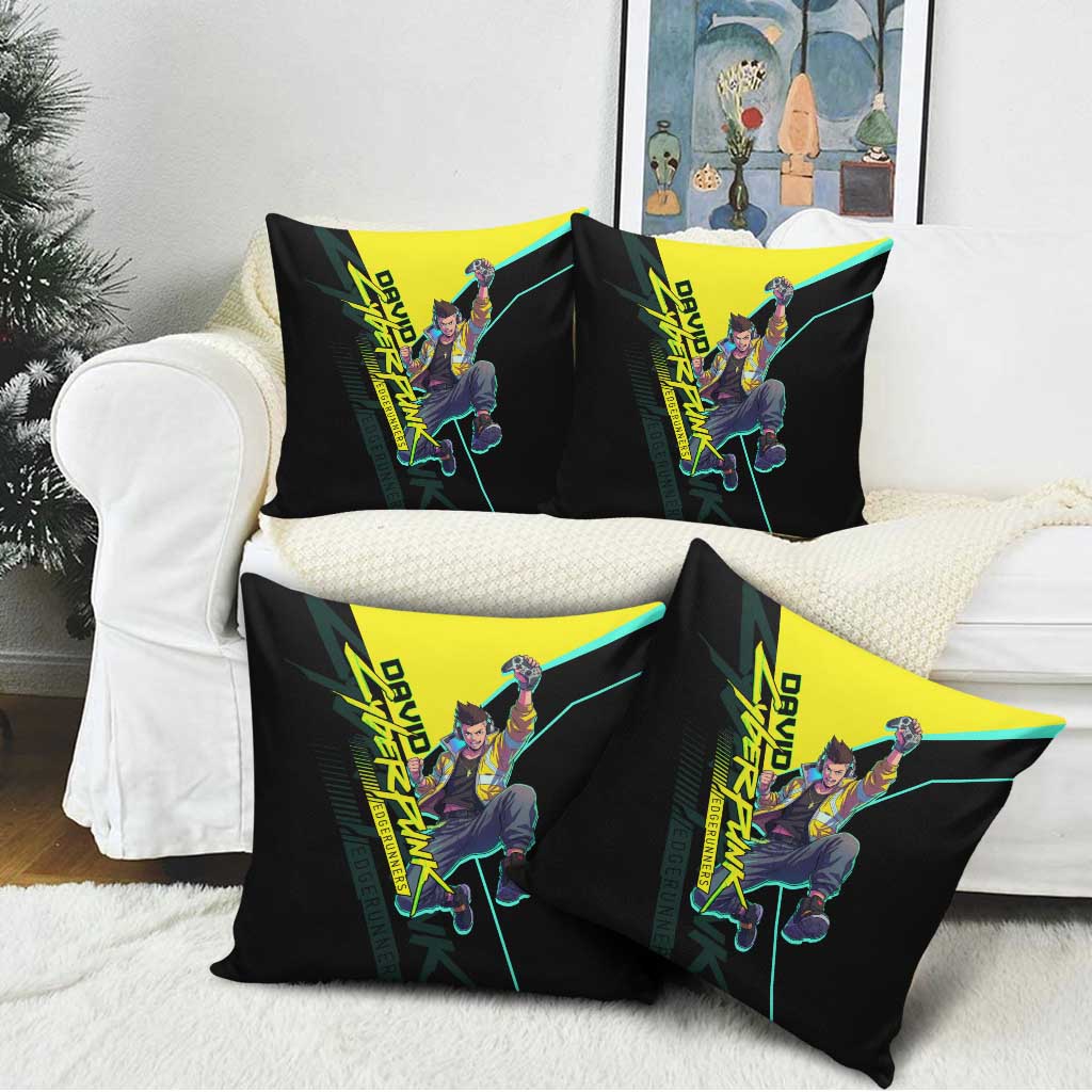 David Martinez Cyberpunk Edgerunners Pillow Cover Futuristic Neon Anime Style