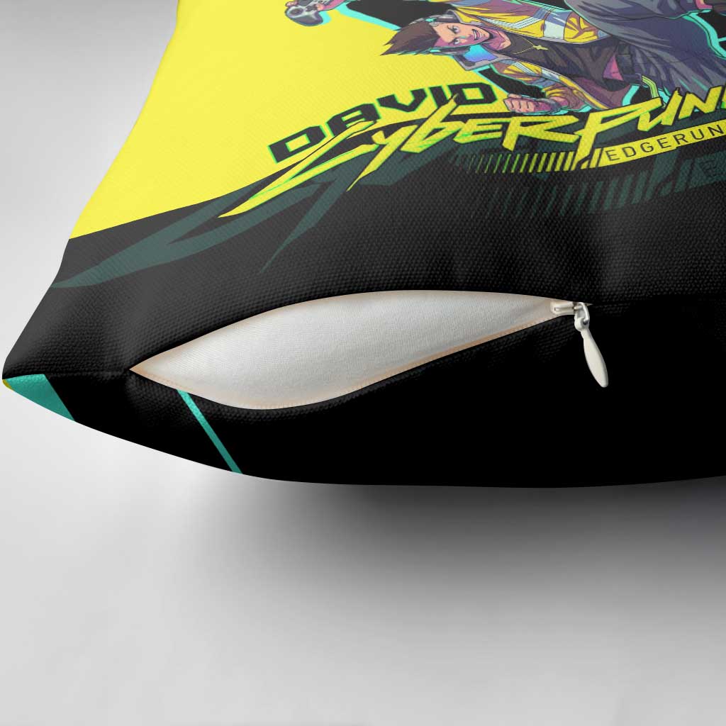 David Martinez Cyberpunk Edgerunners Pillow Cover Futuristic Neon Anime Style