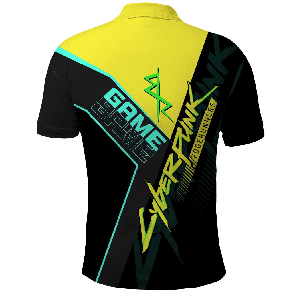 David Martinez Cyberpunk Edgerunners Polo Shirt Futuristic Neon Anime Style