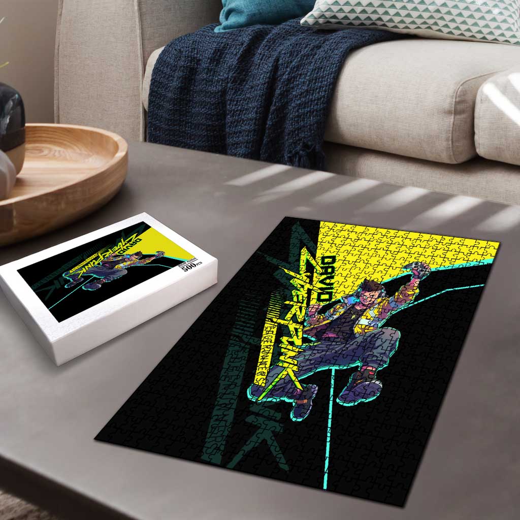David Martinez Cyberpunk Edgerunners Puzzle Futuristic Neon Anime Style