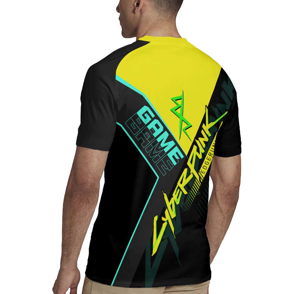 David Martinez Cyberpunk Edgerunners Rugby Jersey Futuristic Neon Anime Style