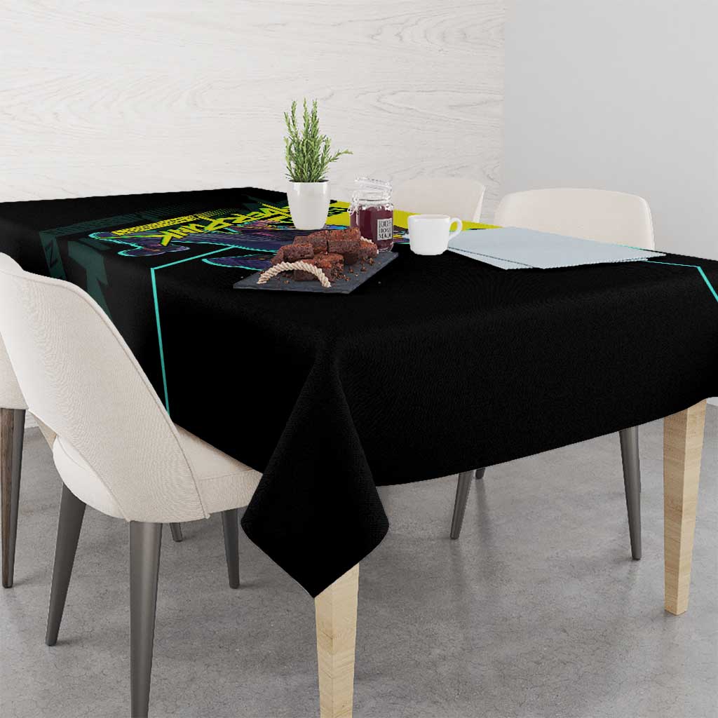 David Martinez Cyberpunk Edgerunners Tablecloth Futuristic Neon Anime Style