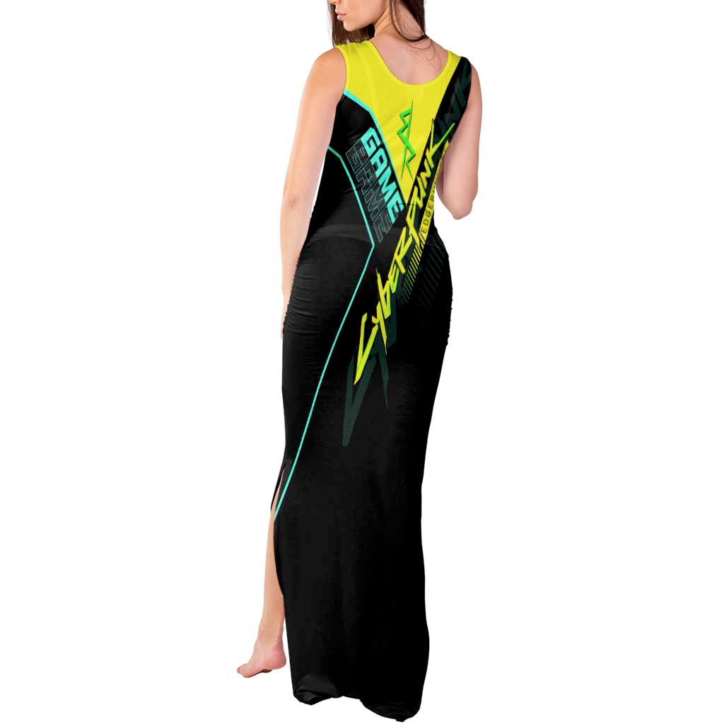 David Martinez Cyberpunk Edgerunners Tank Maxi Dress Futuristic Neon Anime Style