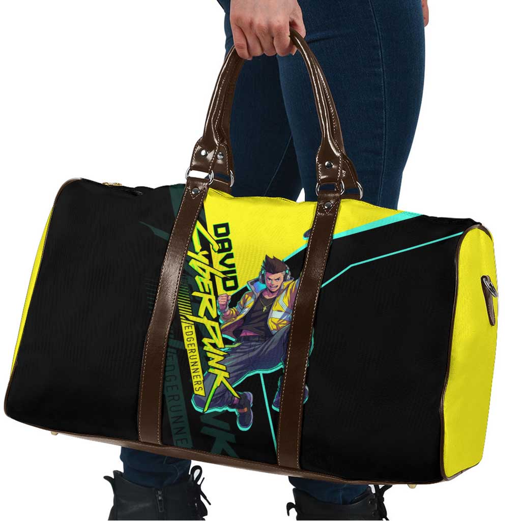 David Martinez Cyberpunk Edgerunners Travel Bag Futuristic Neon Anime Style