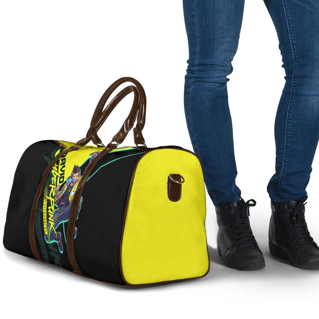David Martinez Cyberpunk Edgerunners Travel Bag Futuristic Neon Anime Style