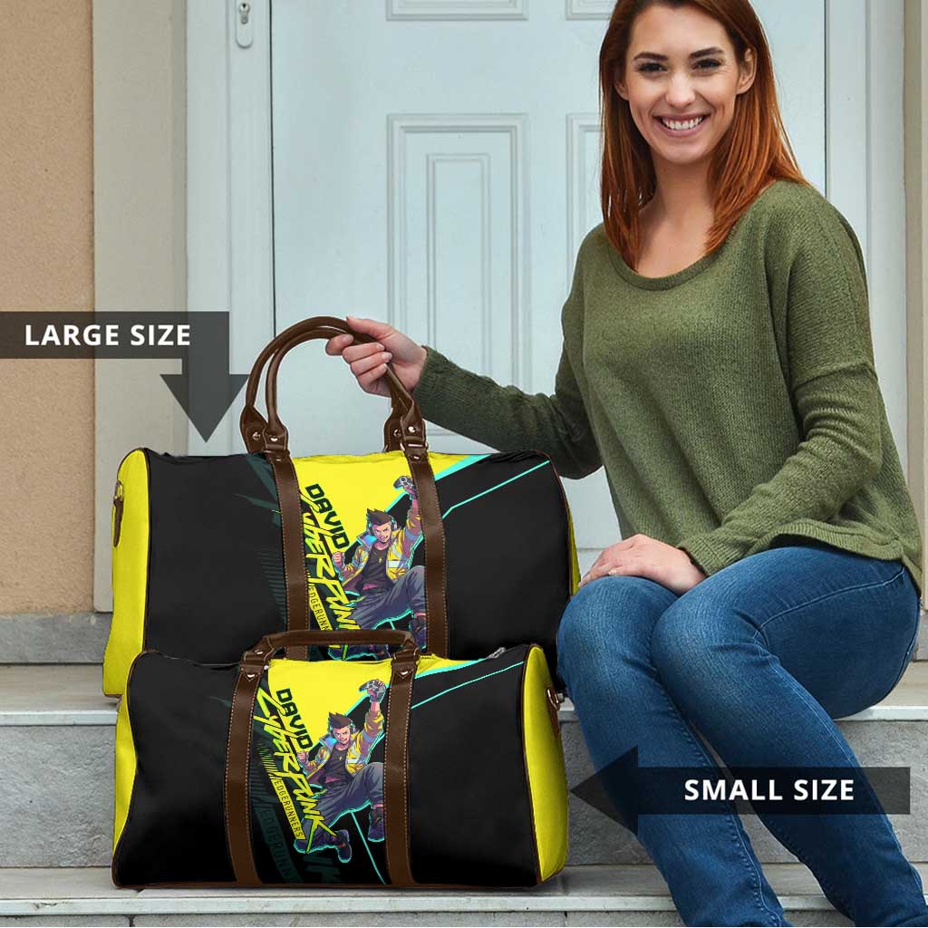 David Martinez Cyberpunk Edgerunners Travel Bag Futuristic Neon Anime Style