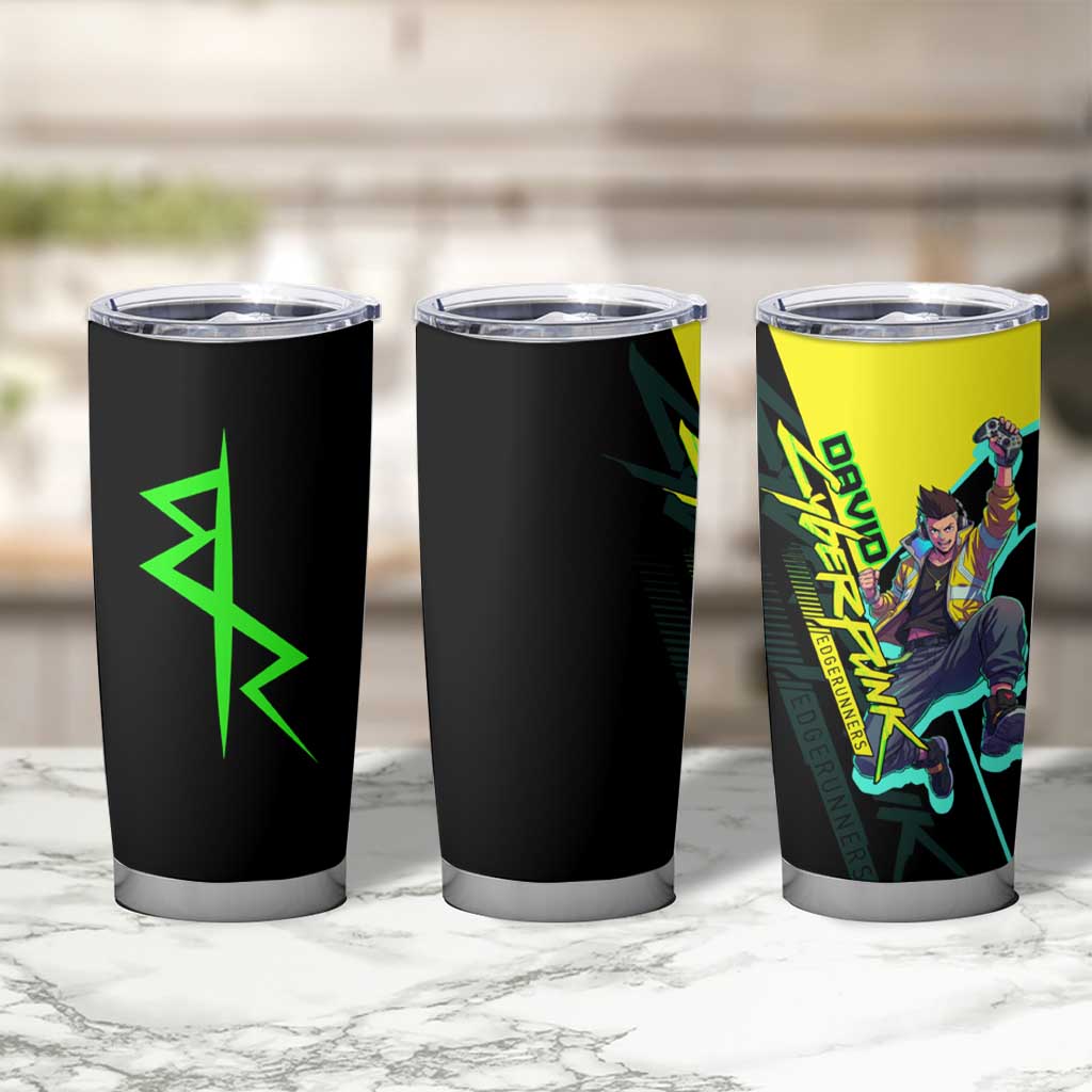David Martinez Cyberpunk Edgerunners Tumbler Cup Futuristic Neon Anime Style