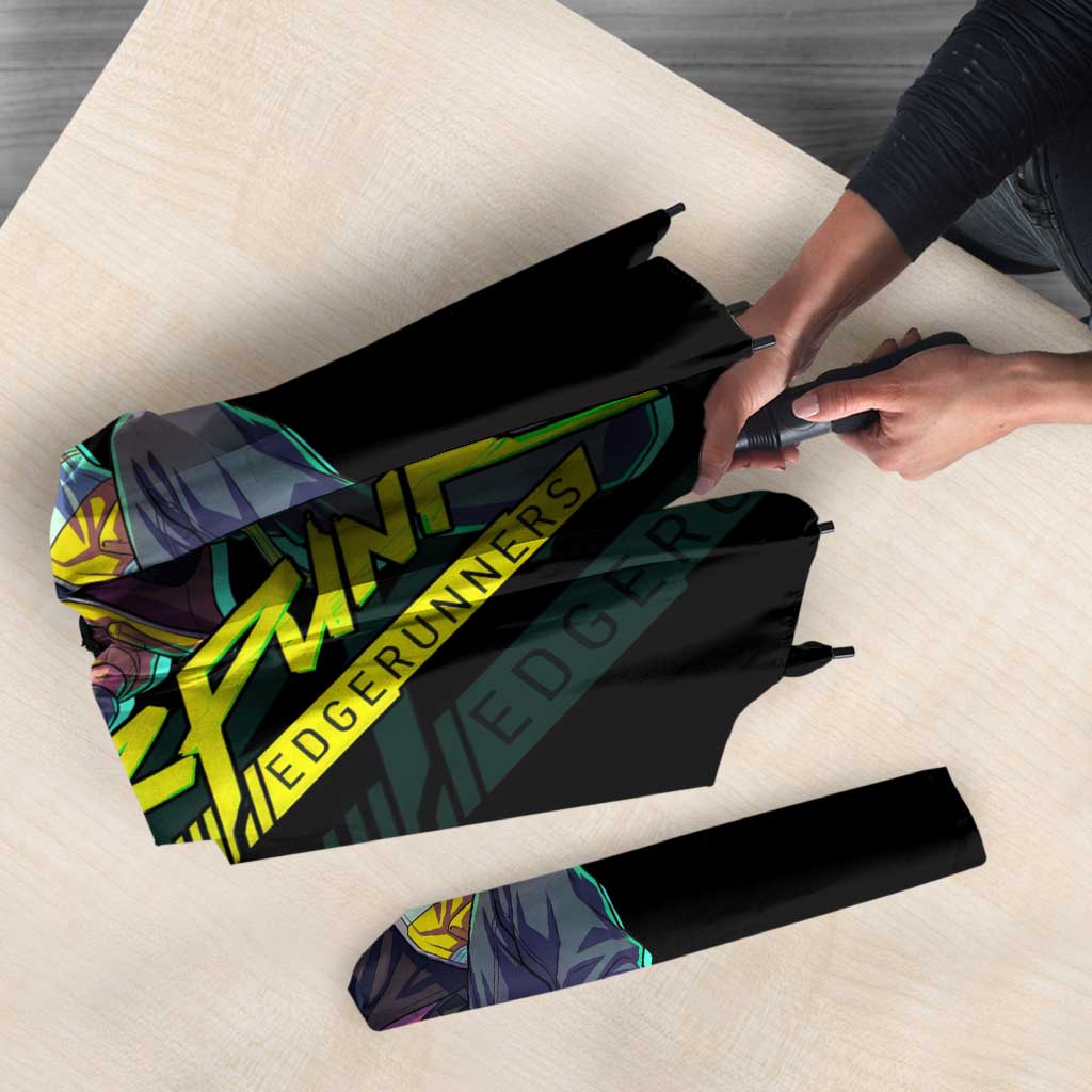 David Martinez Cyberpunk Edgerunners Umbrella Futuristic Neon Anime Style