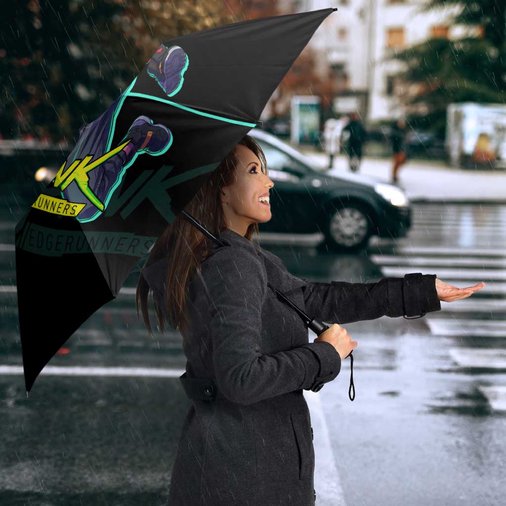 David Martinez Cyberpunk Edgerunners Umbrella Futuristic Neon Anime Style