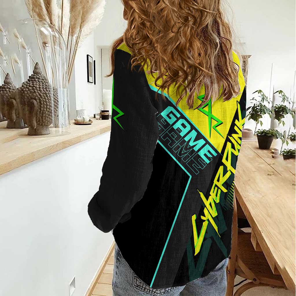 David Martinez Cyberpunk Edgerunners Women Casual Shirt Futuristic Neon Anime Style