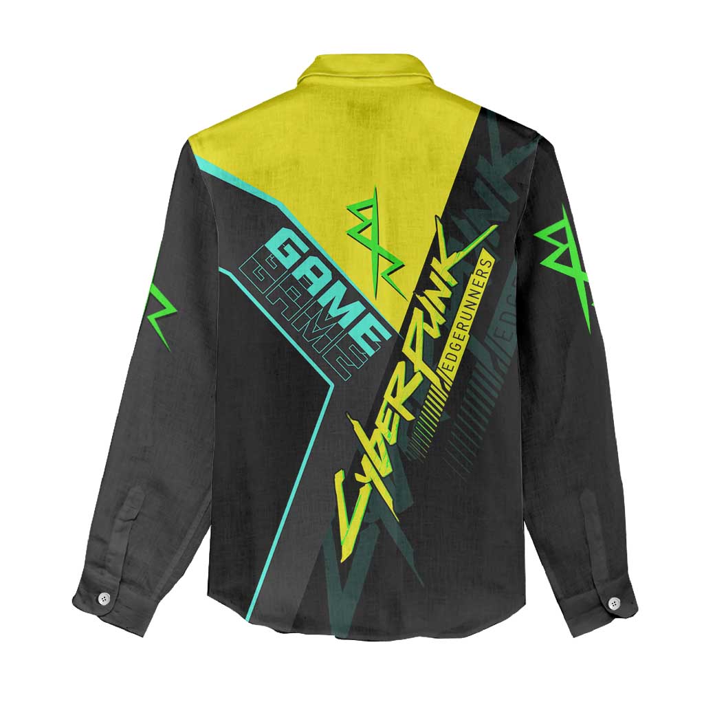 David Martinez Cyberpunk Edgerunners Women Casual Shirt Futuristic Neon Anime Style
