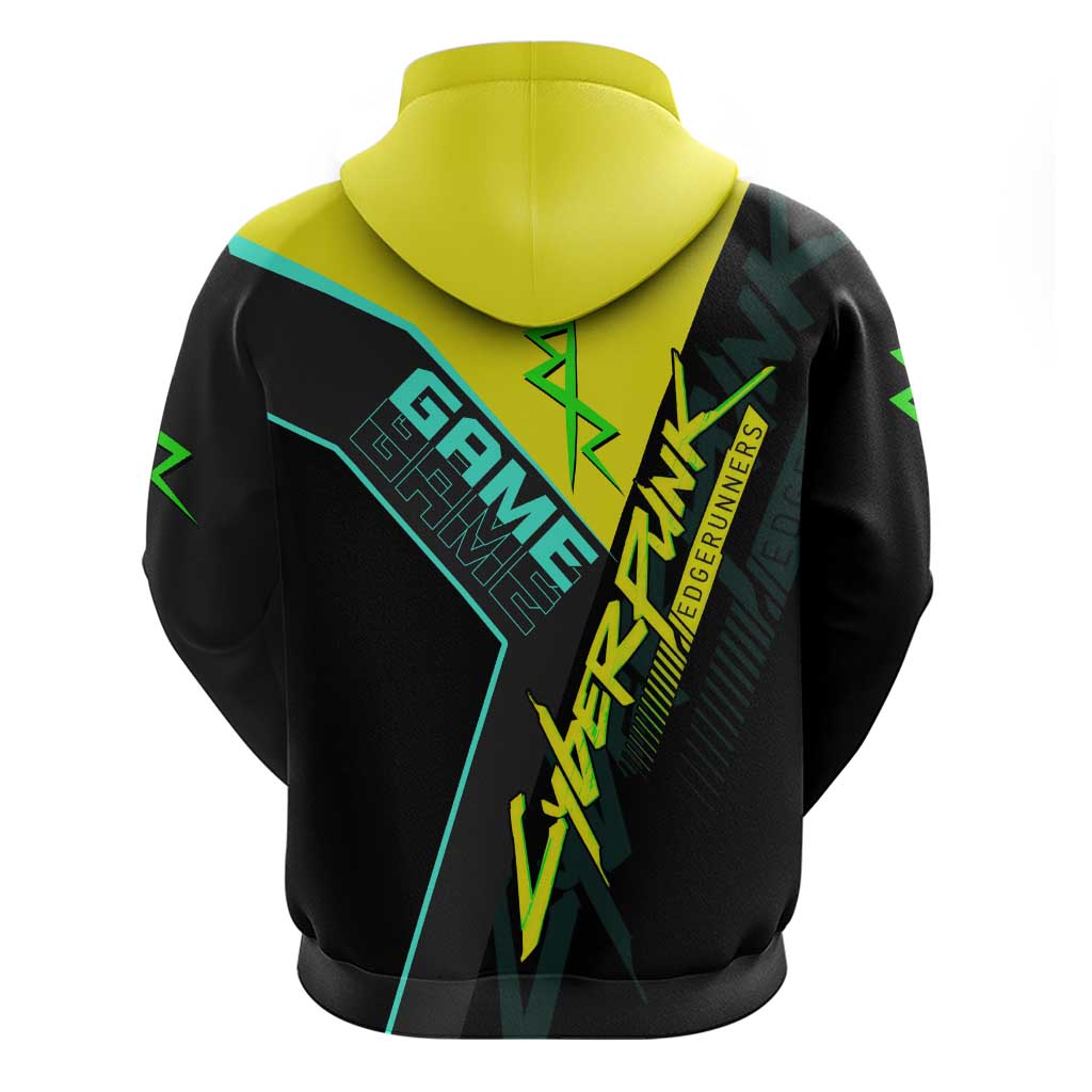 David Martinez Cyberpunk Edgerunners Zip Hoodie Futuristic Neon Anime Style