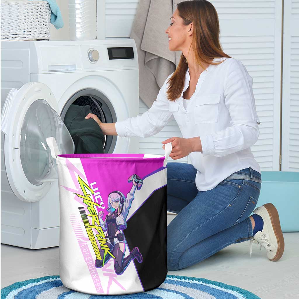Lucy Cyberpunk Edgerunners Laundry Basket Neon Techwear Anime Style