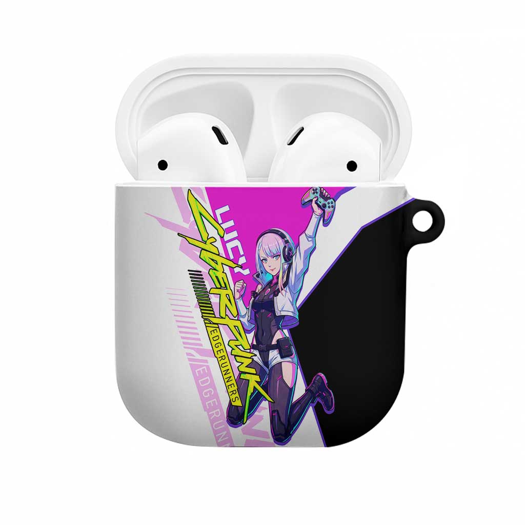 Lucy Cyberpunk Edgerunners AirPods Case Neon Techwear Anime Style