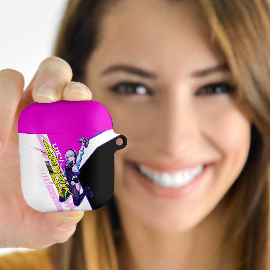 Lucy Cyberpunk Edgerunners AirPods Case Neon Techwear Anime Style