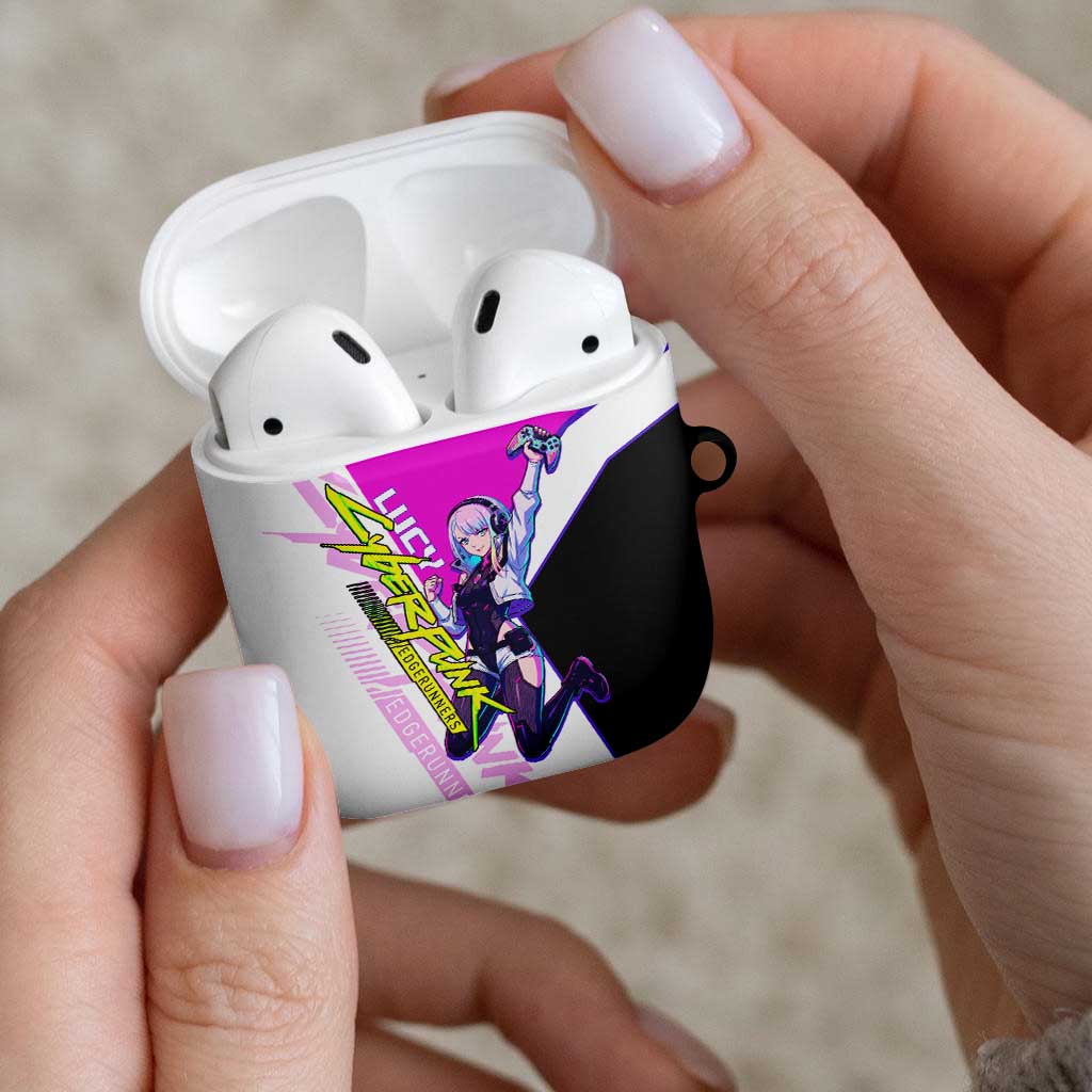 Lucy Cyberpunk Edgerunners AirPods Case Neon Techwear Anime Style