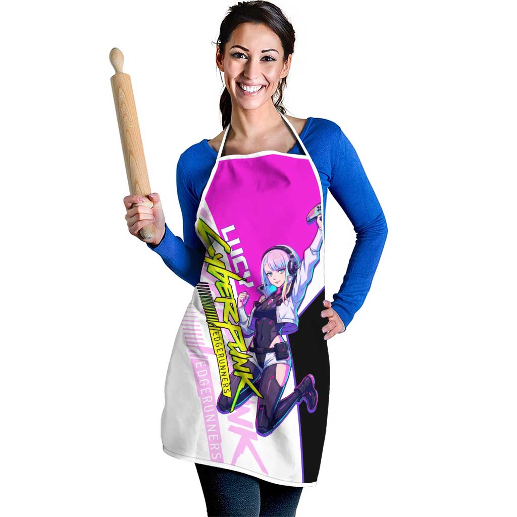 Lucy Cyberpunk Edgerunners Apron Neon Techwear Anime Style