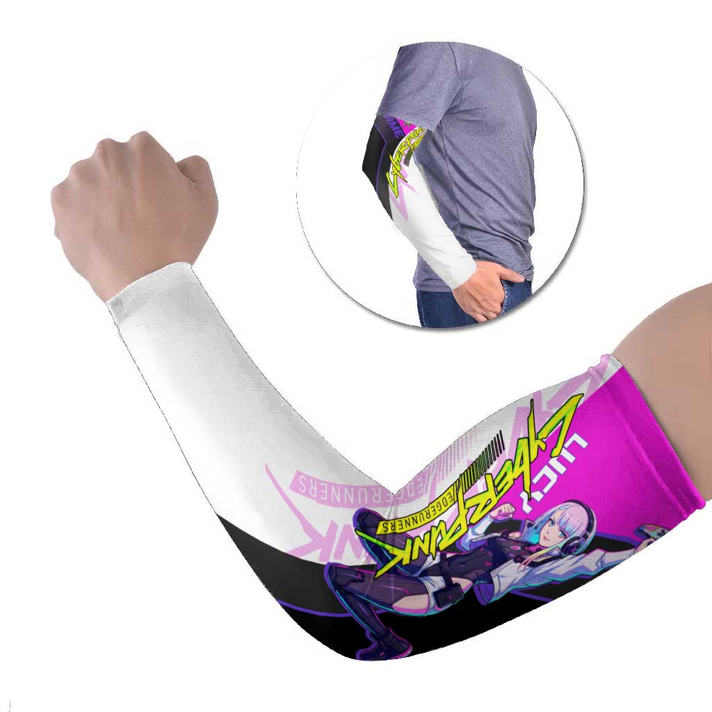 Lucy Cyberpunk Edgerunners Arm Sleeves Neon Techwear Anime Style