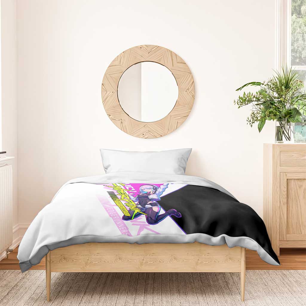 Lucy Cyberpunk Edgerunners Bedding Set Neon Techwear Anime Style