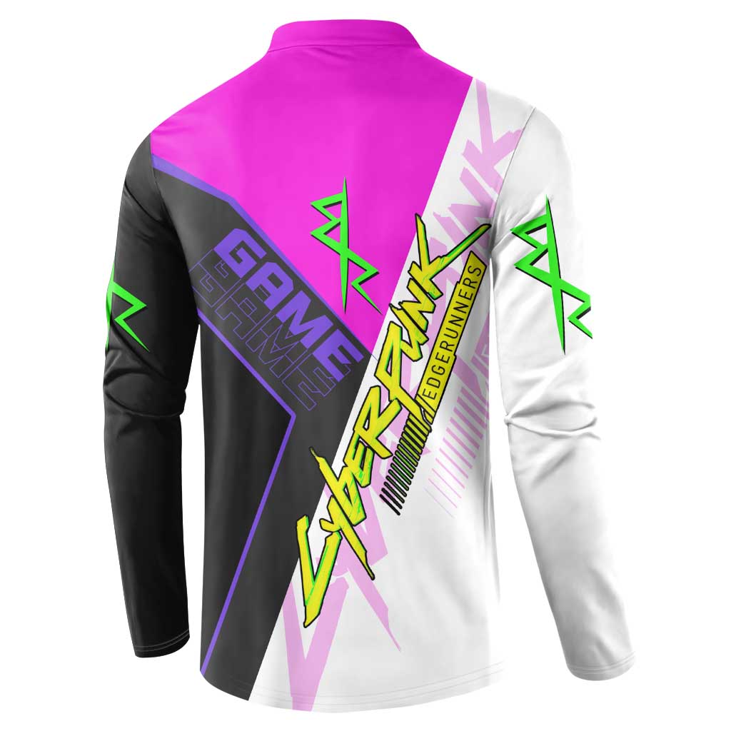 Lucy Cyberpunk Edgerunners Button Sweatshirt Neon Techwear Anime Style