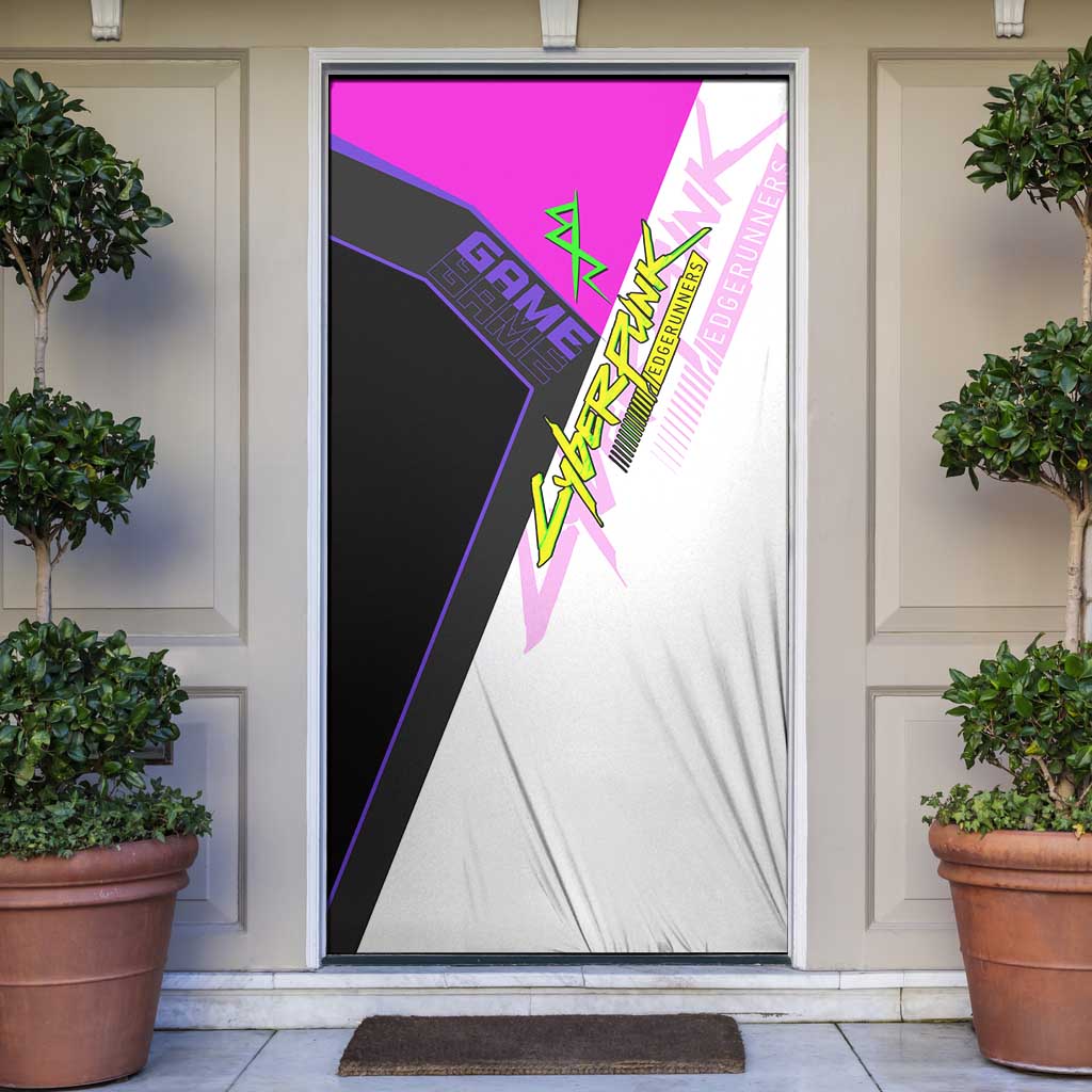 Lucy Cyberpunk Edgerunners Door Cover Neon Techwear Anime Style