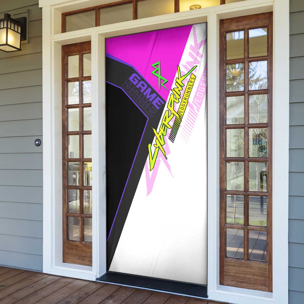 Lucy Cyberpunk Edgerunners Door Cover Neon Techwear Anime Style