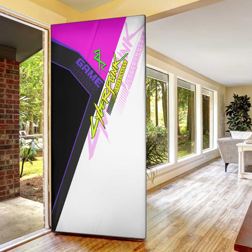 Lucy Cyberpunk Edgerunners Door Cover Neon Techwear Anime Style