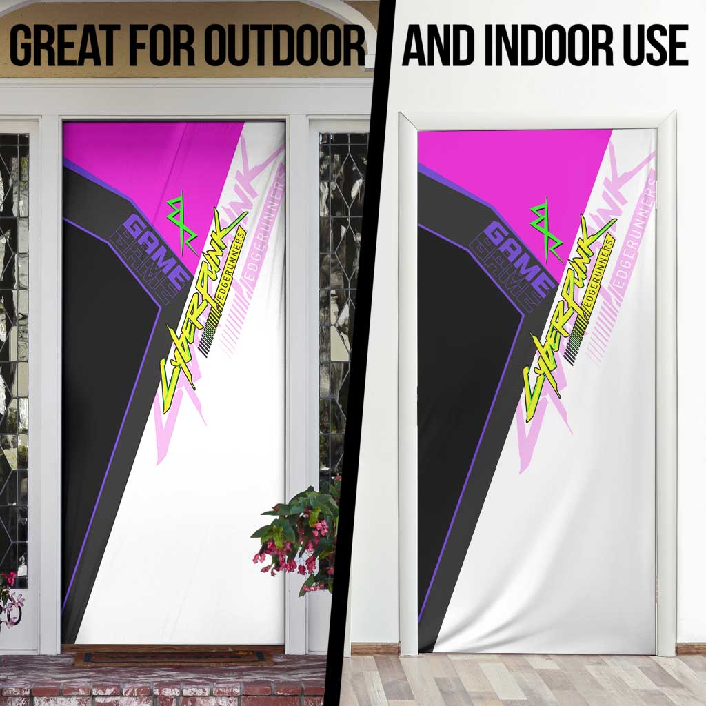 Lucy Cyberpunk Edgerunners Door Cover Neon Techwear Anime Style