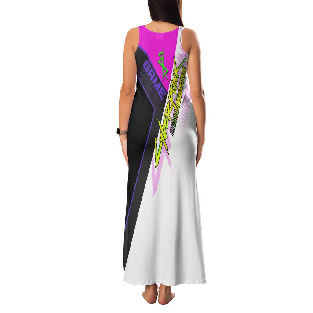 Lucy Cyberpunk Edgerunners Family Matching Tank Maxi Dress and Hawaiian Shirt Neon Techwear Anime Style