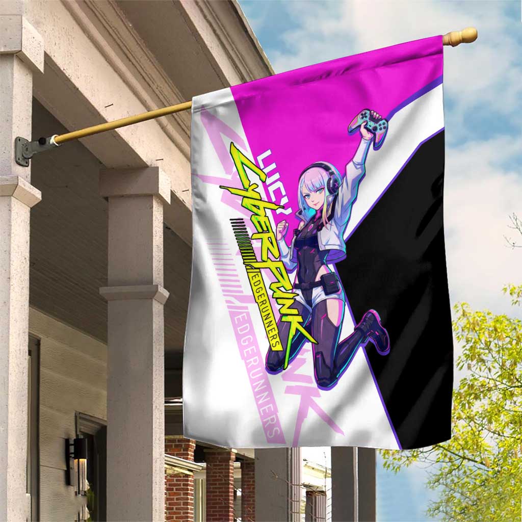 Lucy Cyberpunk Edgerunners Garden Flag Neon Techwear Anime Style