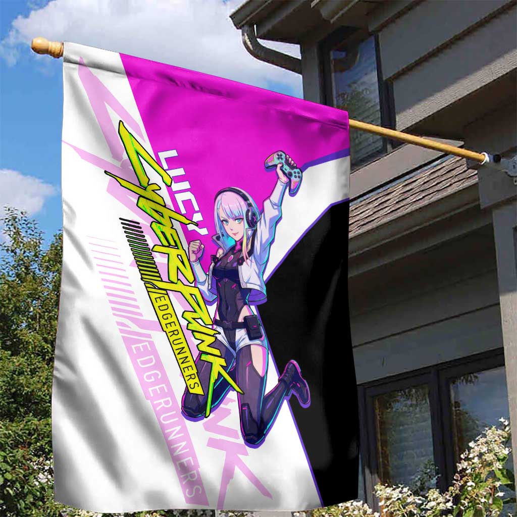 Lucy Cyberpunk Edgerunners Garden Flag Neon Techwear Anime Style