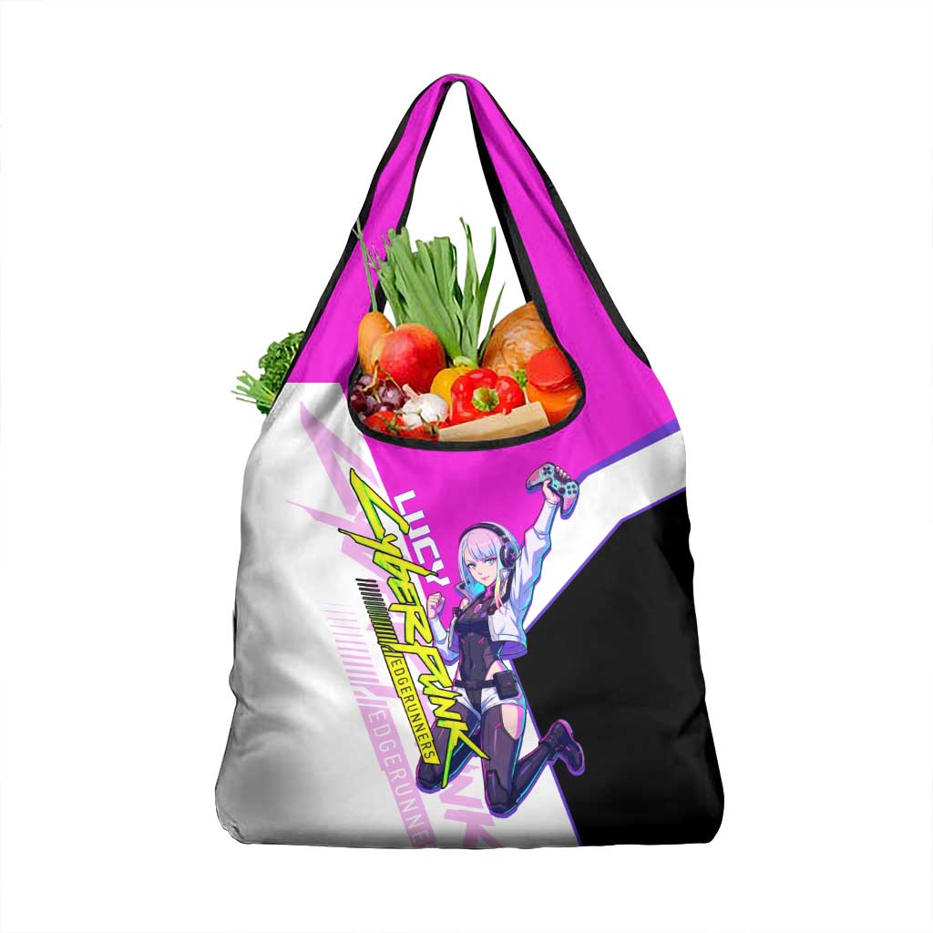 Lucy Cyberpunk Edgerunners Grocery Bag Neon Techwear Anime Style