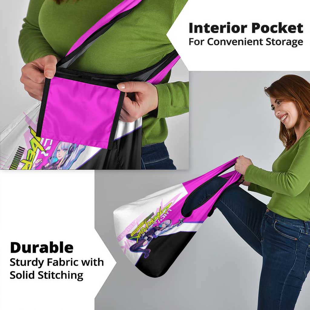 Lucy Cyberpunk Edgerunners Grocery Bag Neon Techwear Anime Style