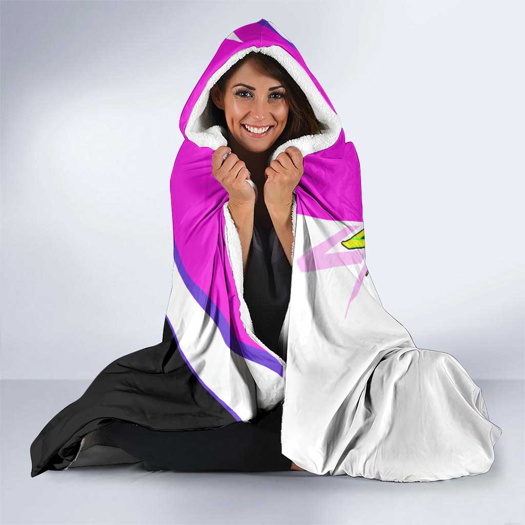 Lucy Cyberpunk Edgerunners Hooded Blanket Neon Techwear Anime Style