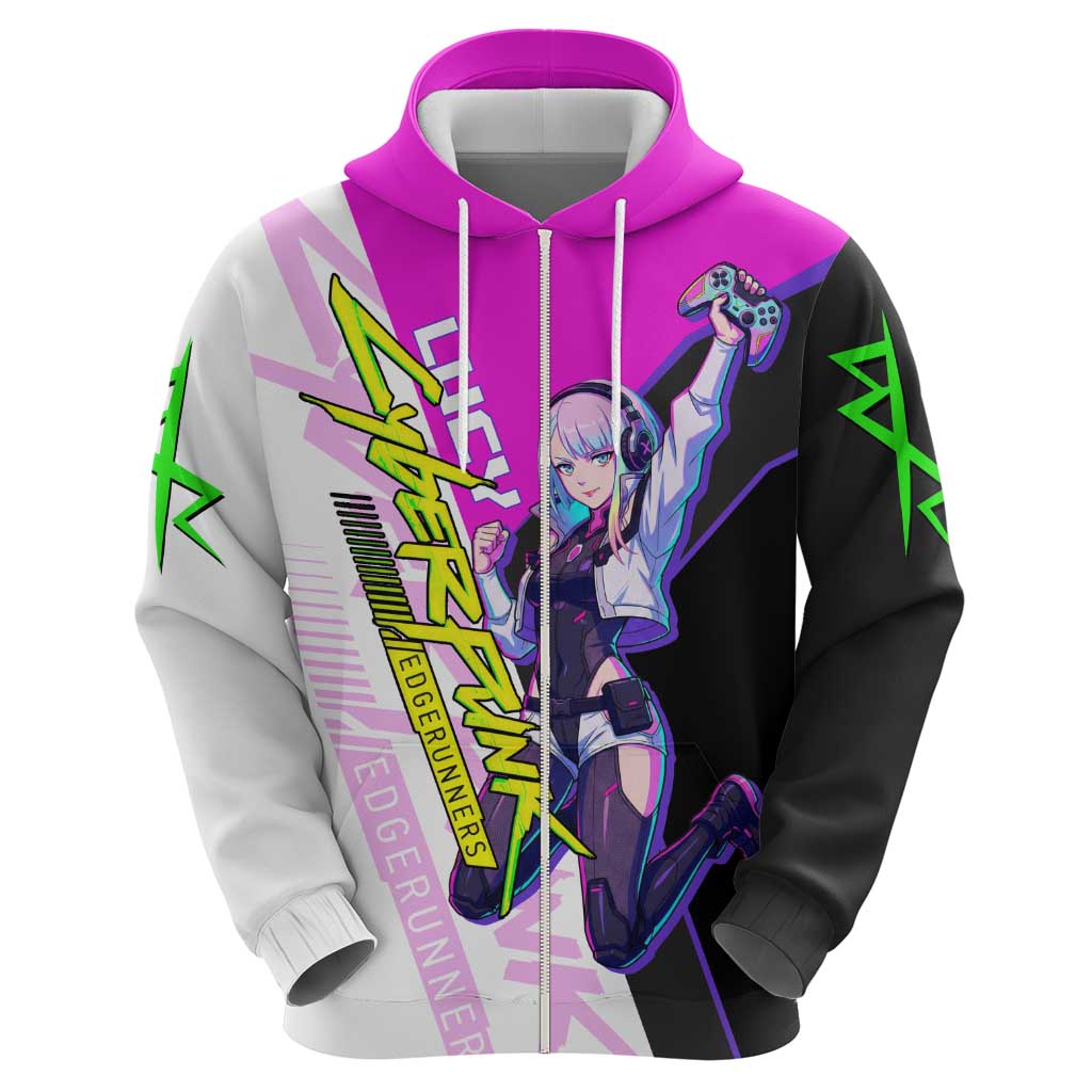 Lucy Cyberpunk Edgerunners Hoodie Neon Techwear Anime Style