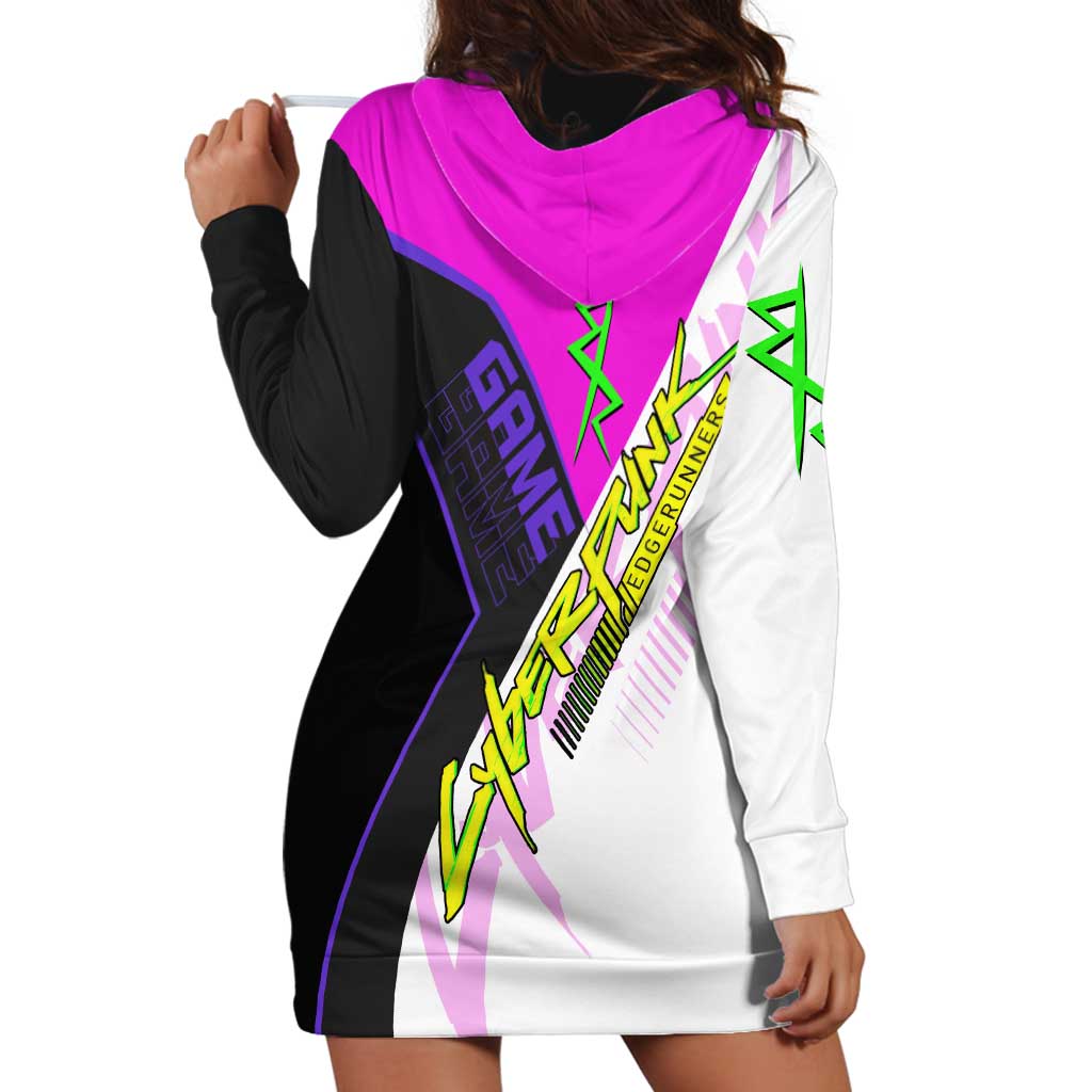 Lucy Cyberpunk Edgerunners Hoodie Dress Neon Techwear Anime Style
