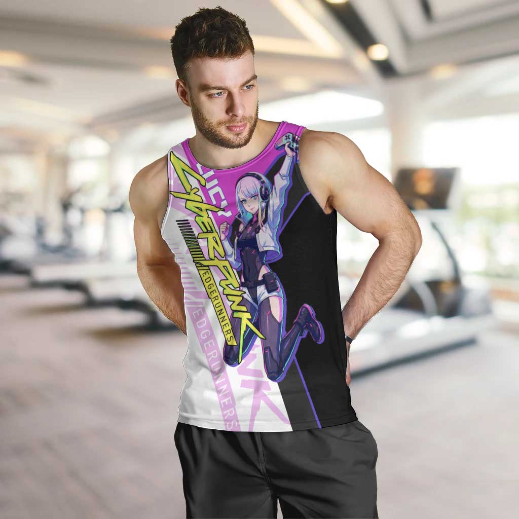 Lucy Cyberpunk Edgerunners Men Tank Top Neon Techwear Anime Style